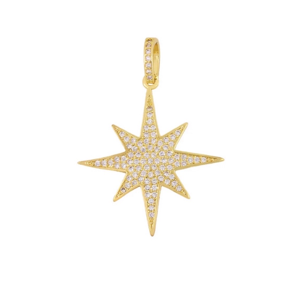 star pendant with cubic ziriconias