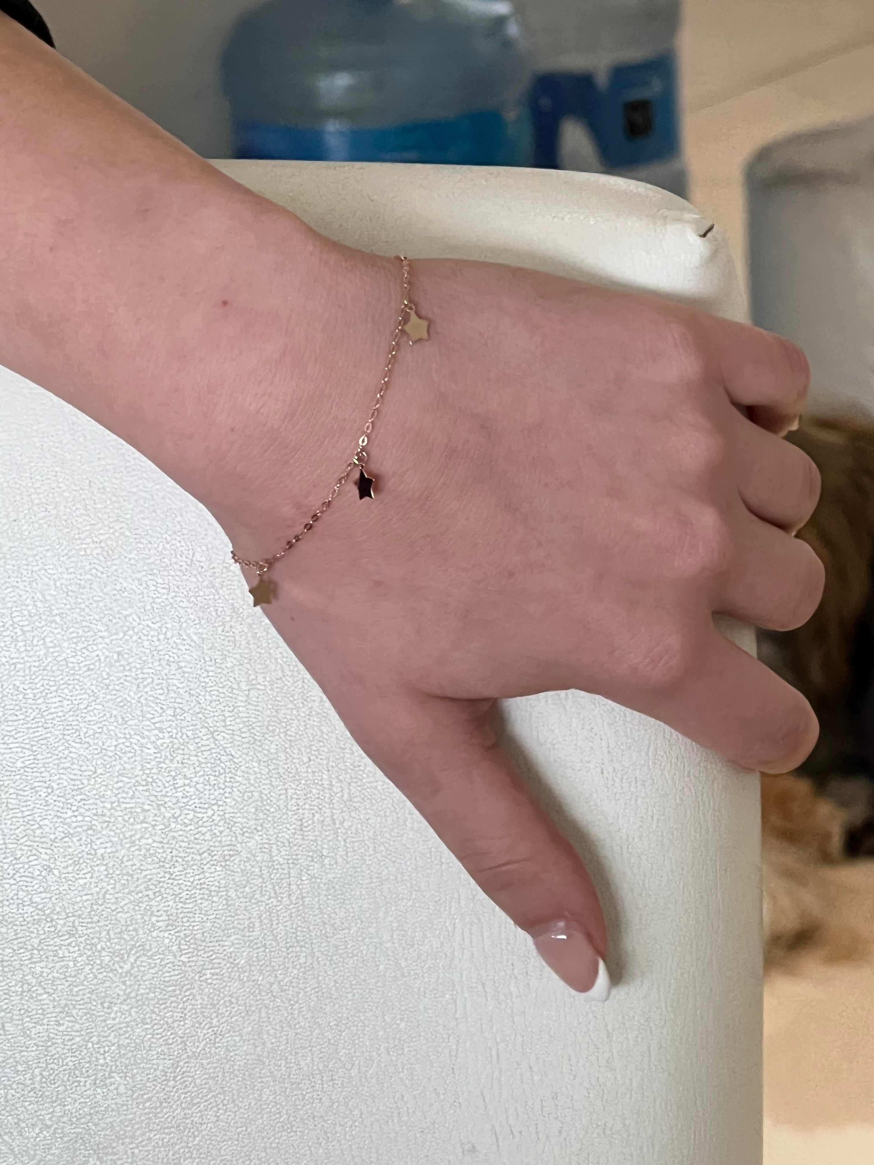 9ct Gold Star Charms Bracelet