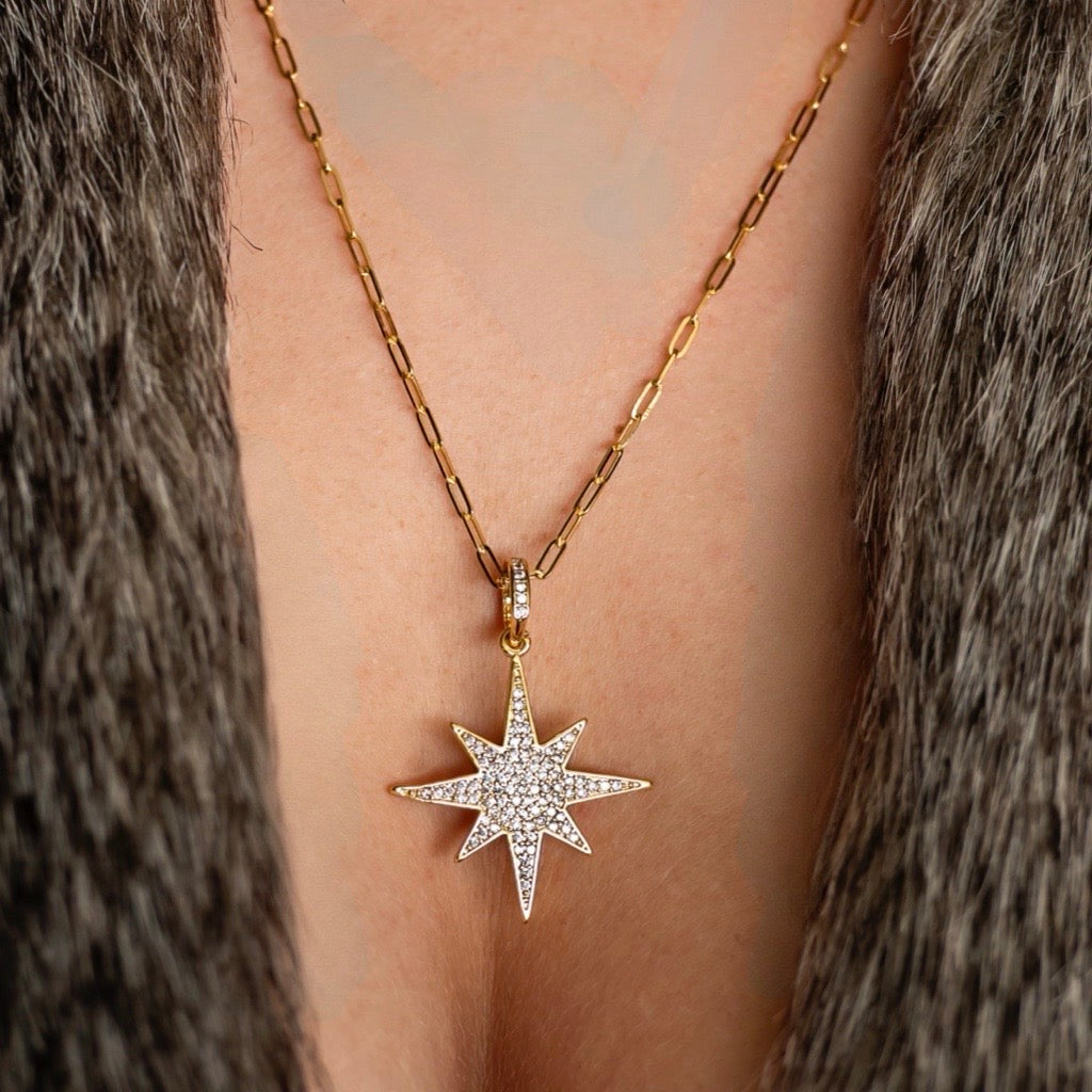 Star Pendant with Cubic Zirconias