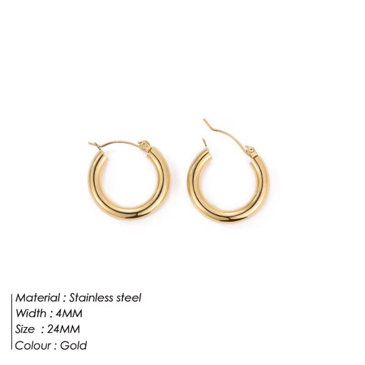 24mm x 4mm Hoop Earrings