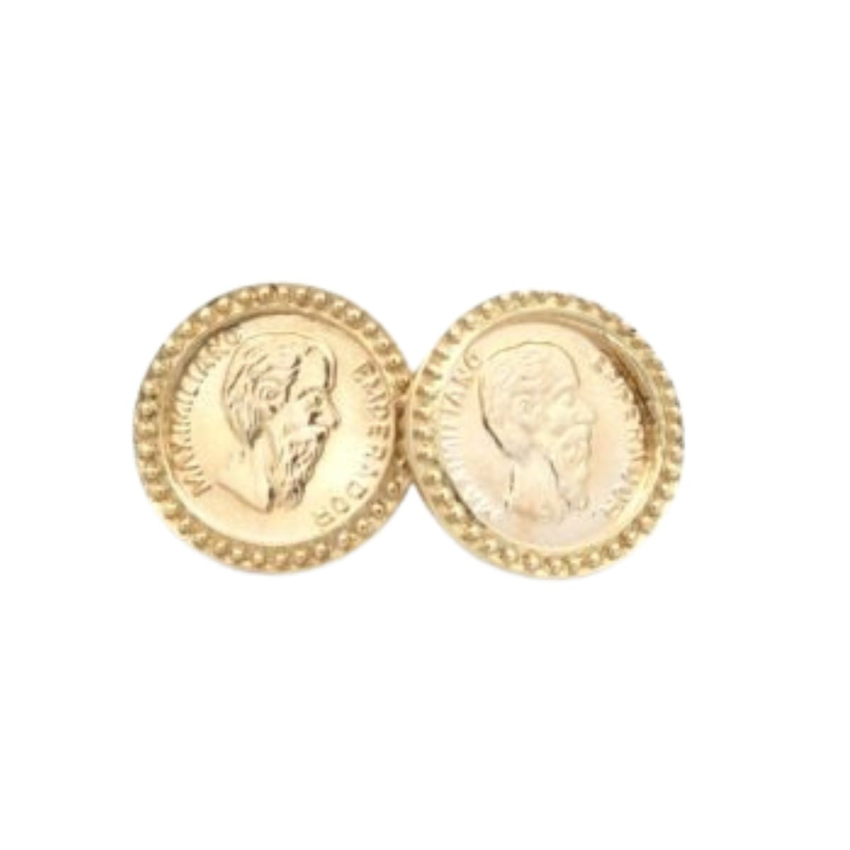 9ct yellow gold peso stud earrings