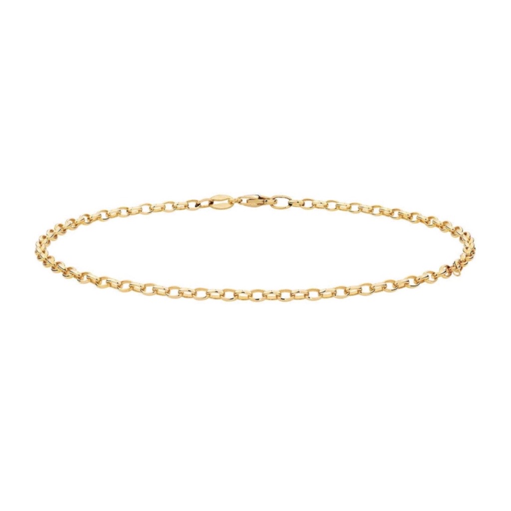 Anchor Bracelet Rolo Link - 9kt Gold