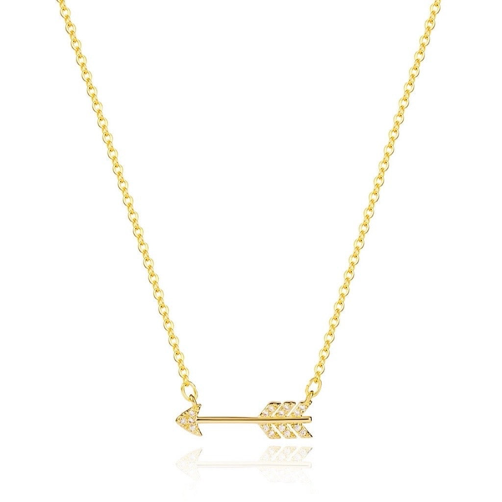 Arrow Pendant Necklace in gold plated