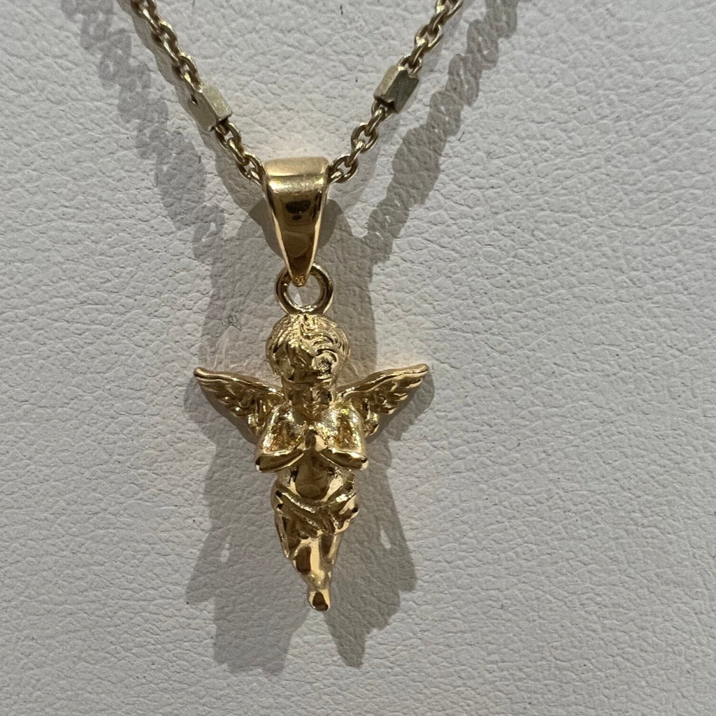 BABY ANGEL PENDANT IN 9KT GOLD