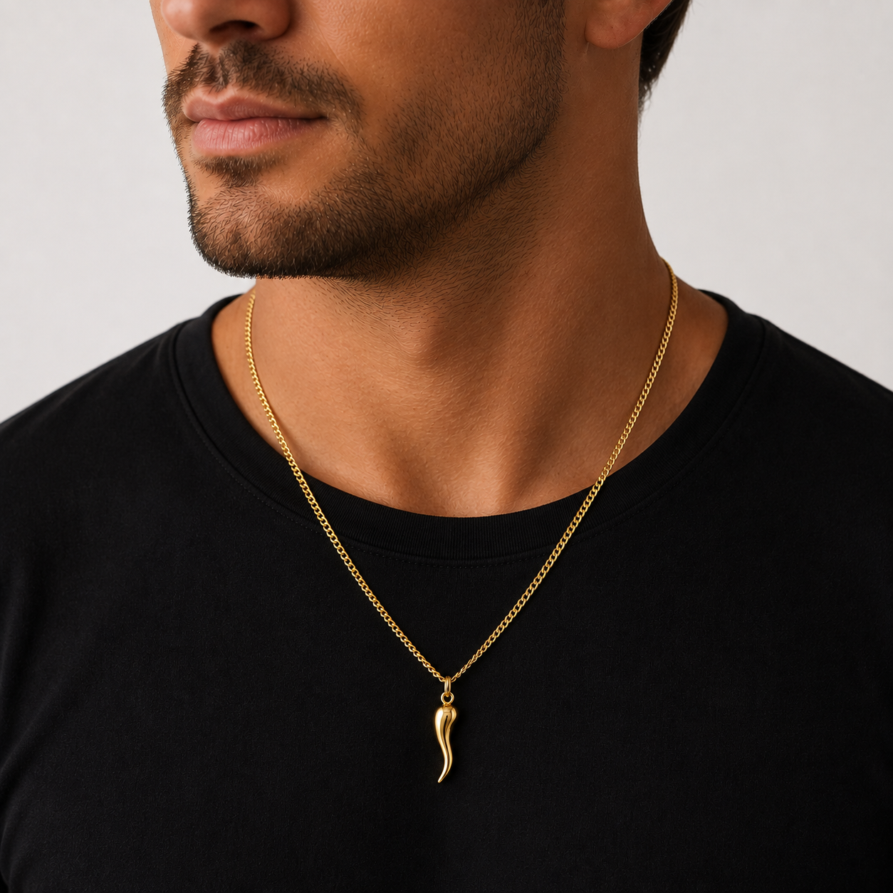 Lucky Horn Charm Pendant | 9ct Yellow Gold