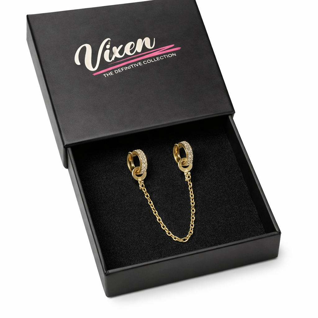 Huggie Chain Drop Earring (90mm) Single