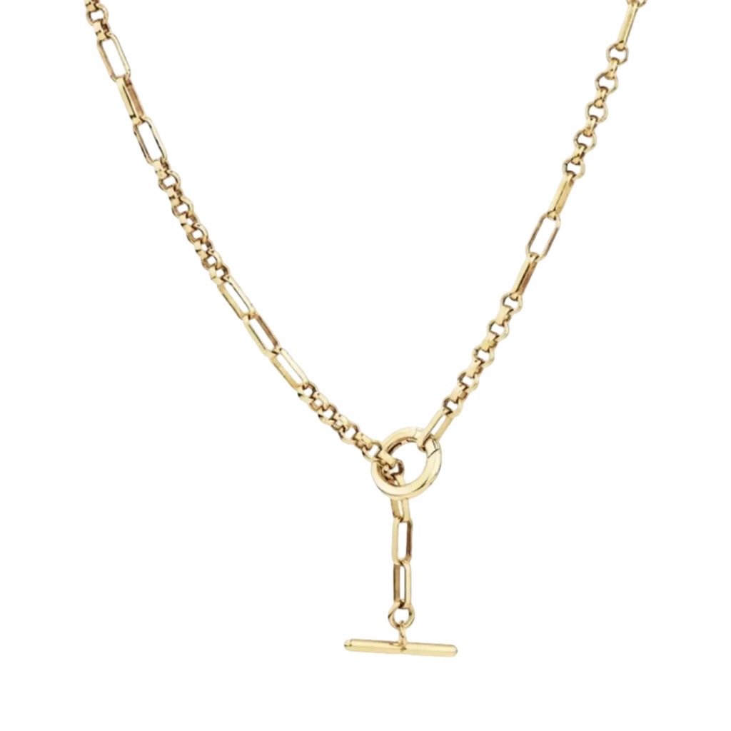 Fob Necklace gold plated