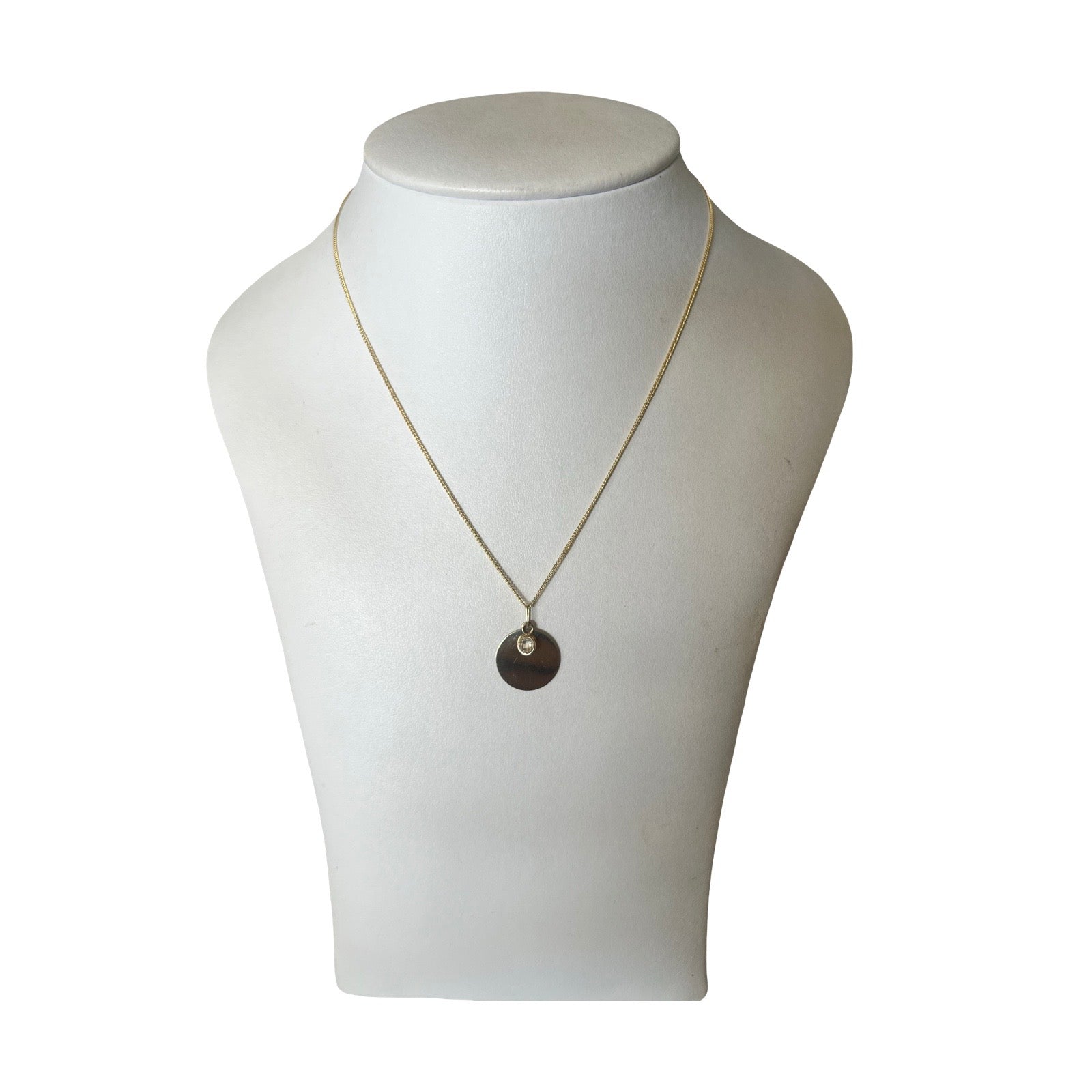 9ct Yellow Gold Disc with Charm