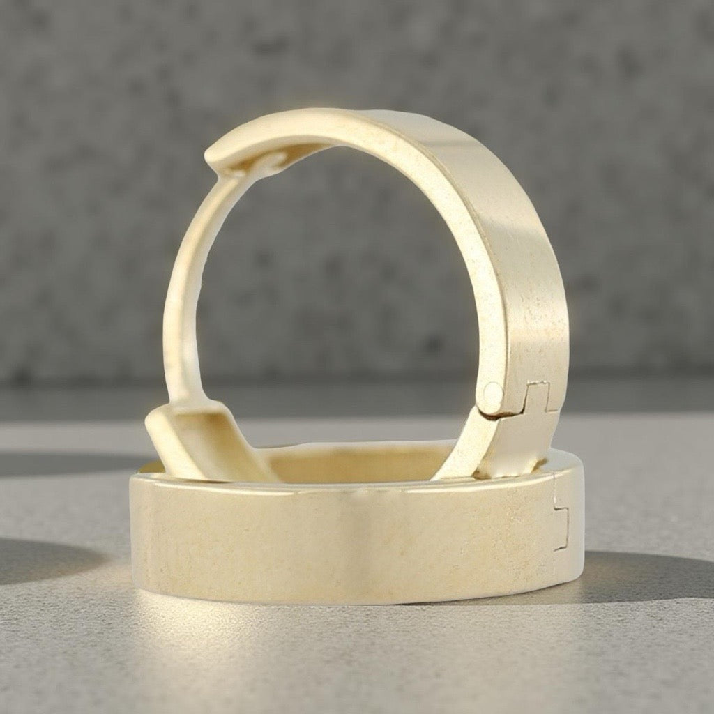 9ct Yellow Gold 16mm Huggies