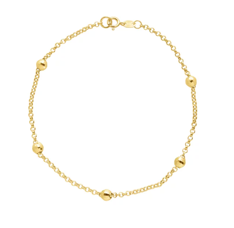 GOLD PLATED BEADED BRACELET