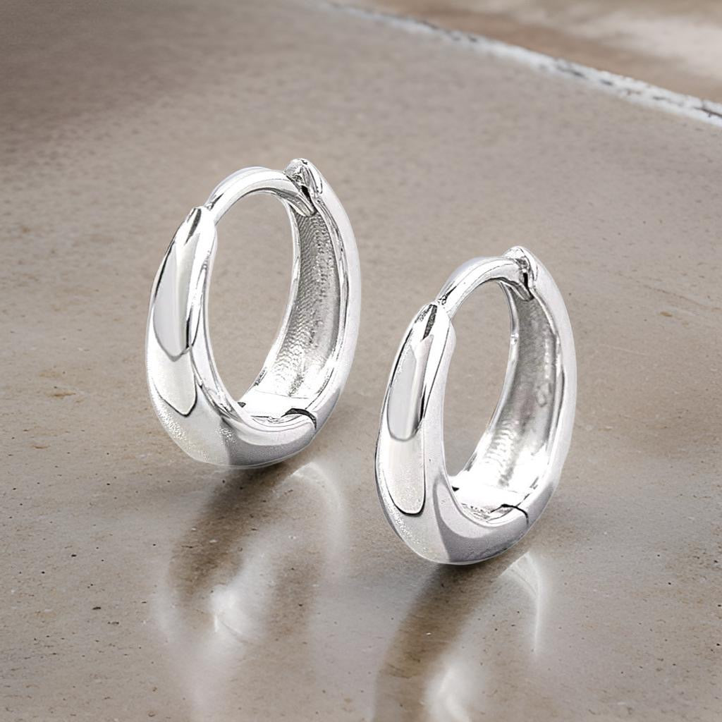 Gradual Silver Hoop Earrings