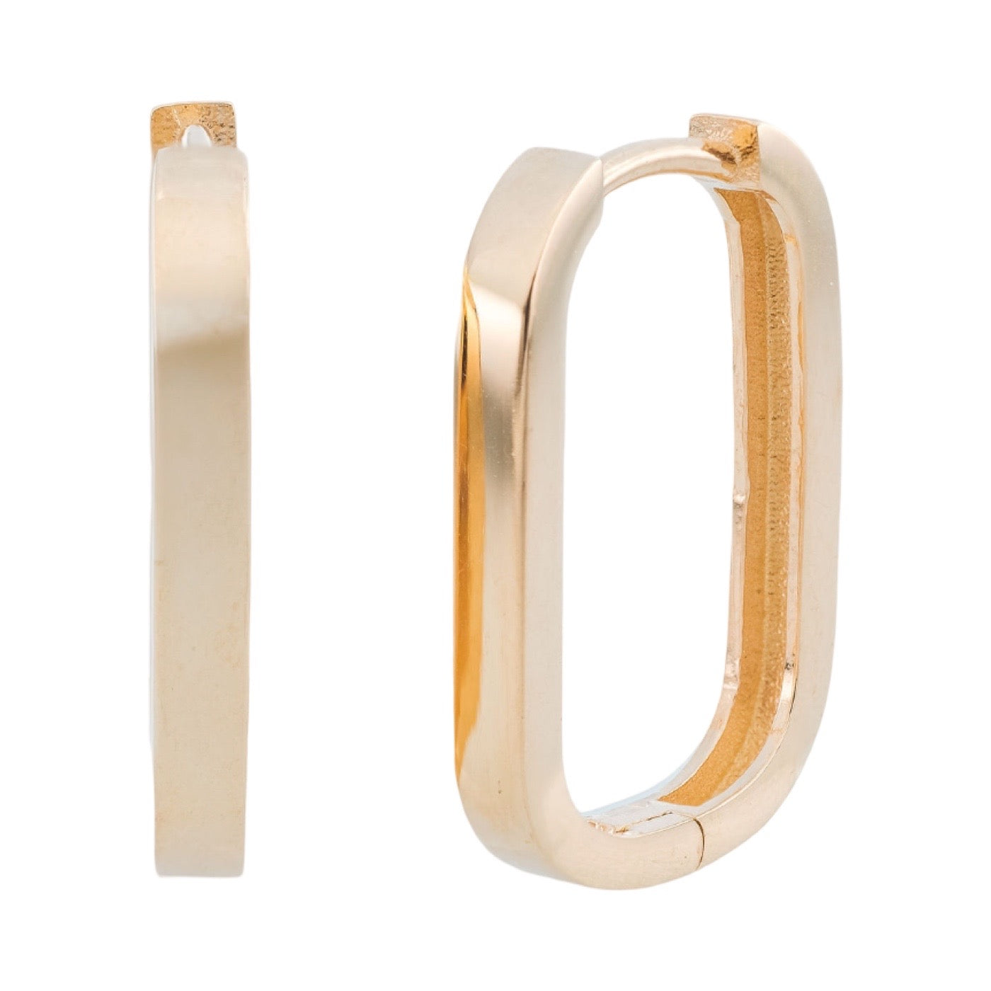 Sensational Square Huggie Earrings (2.5mm x 7.25mm x 12.5mm)