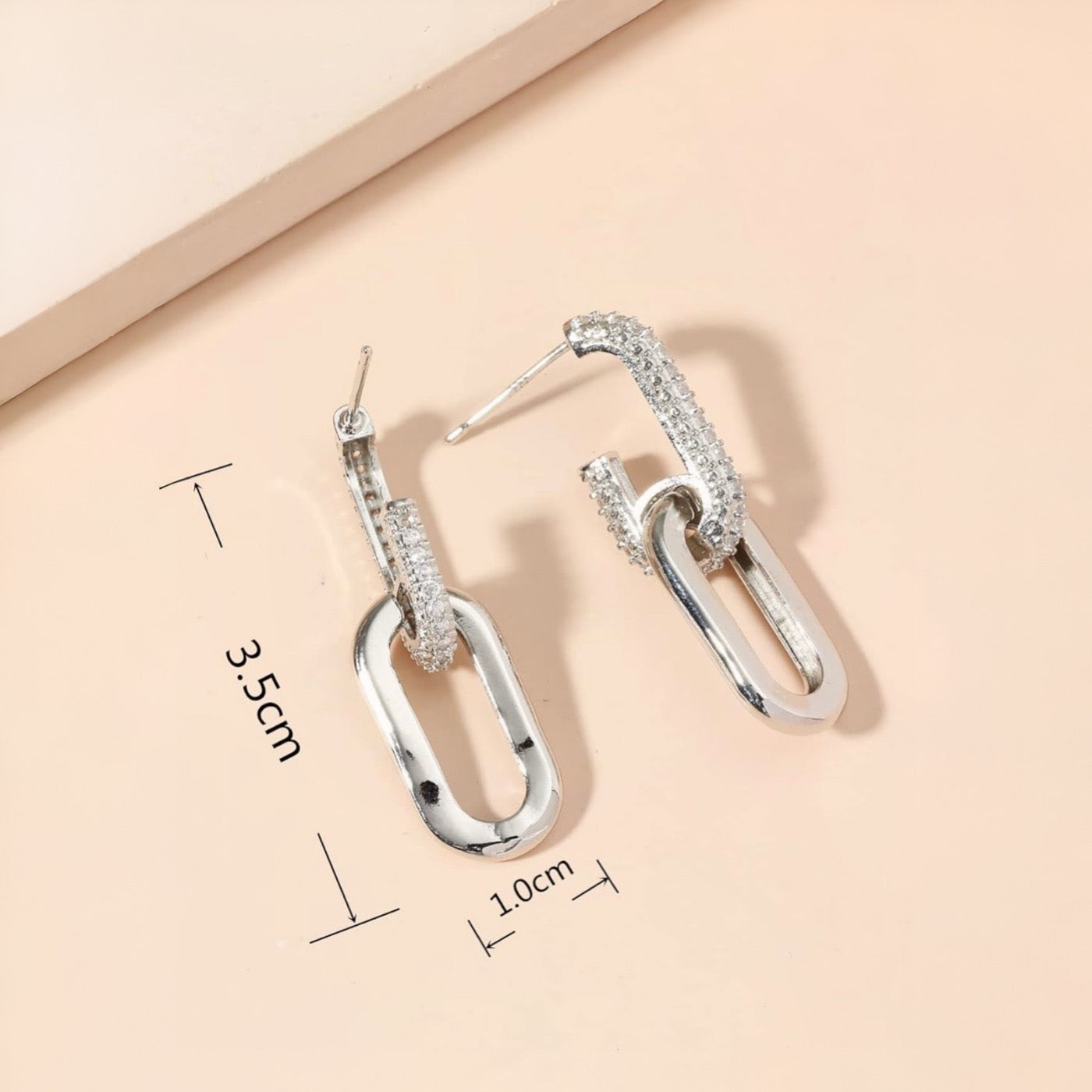 Silver Paperclip Earrings