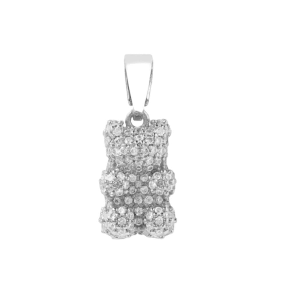 TEDDY BEAR PENDANT EMBELLISHED WITH CUBIC ZIRCONIAS