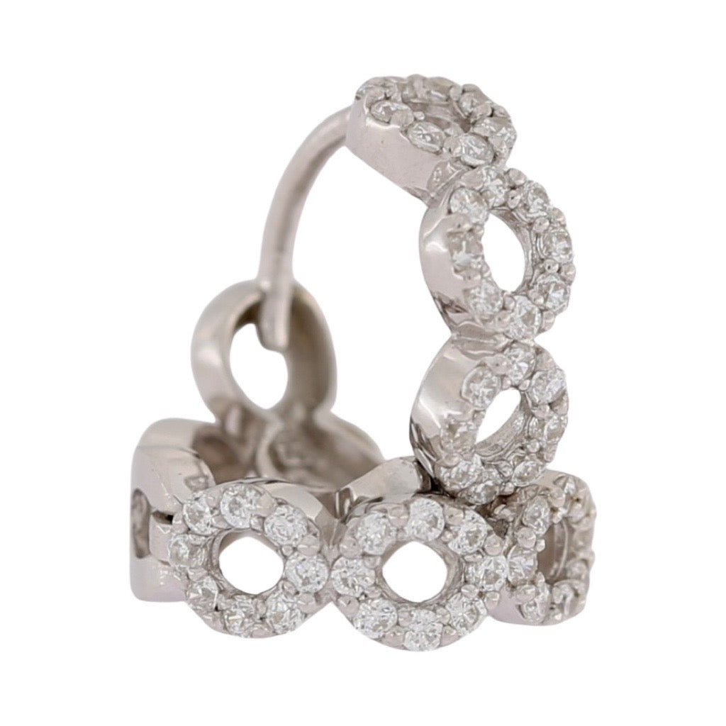 joie-de-Vivre-Earrings in white gold with cubic zirconias