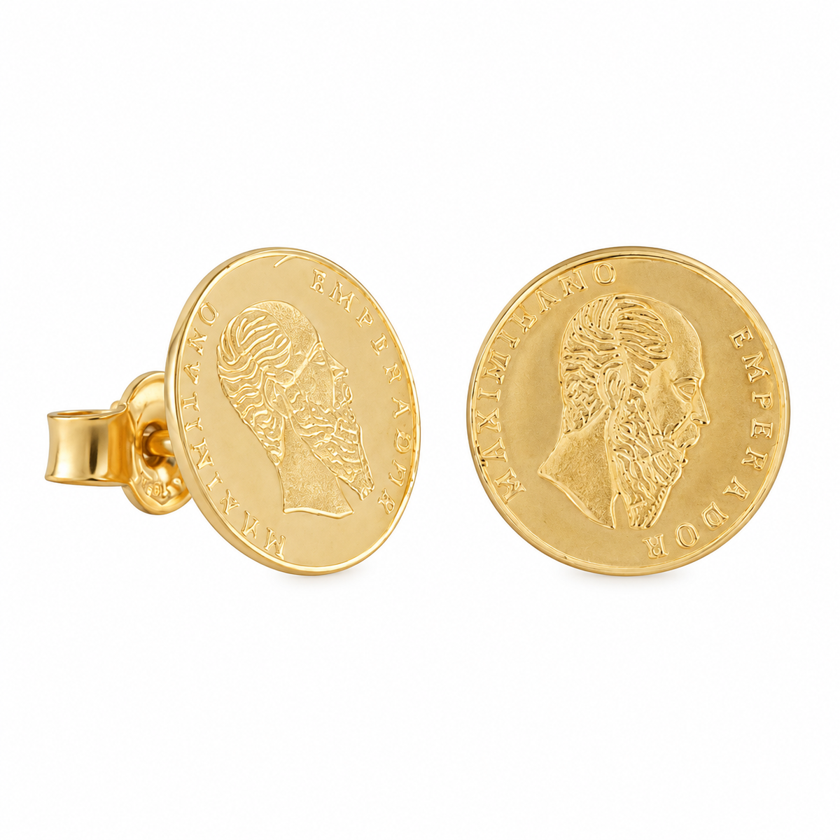 Peso Stud earrings 9ct yellow gold - frameless