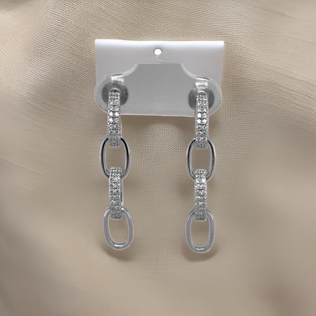 Shimmering Paperclip Link Earrings