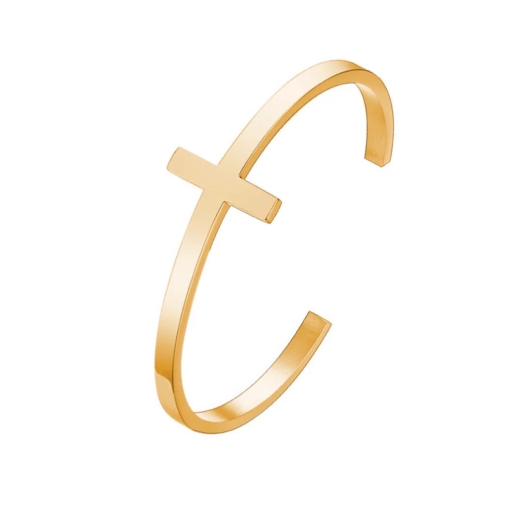 Stylish Cross Bangle - adjustable  (Unisex)