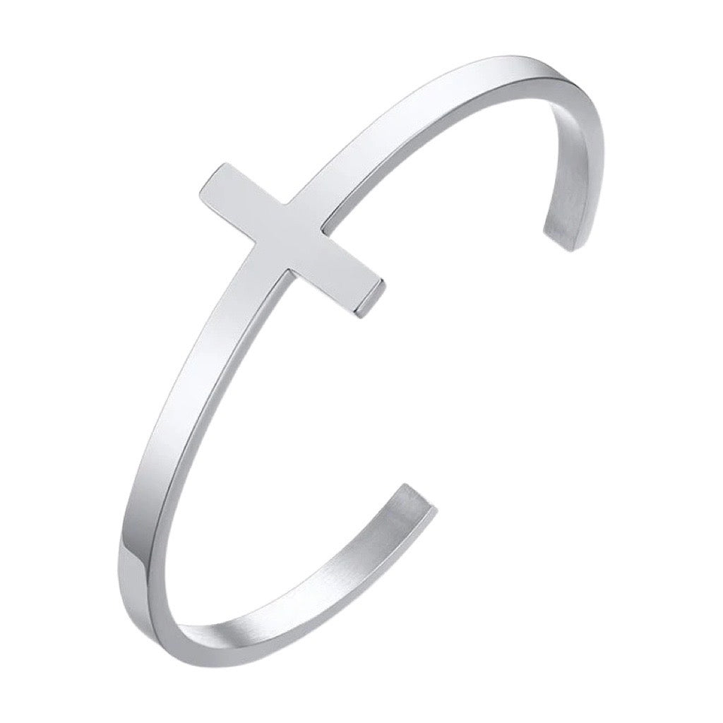Stylish Cross Bangle - adjustable  (Unisex)