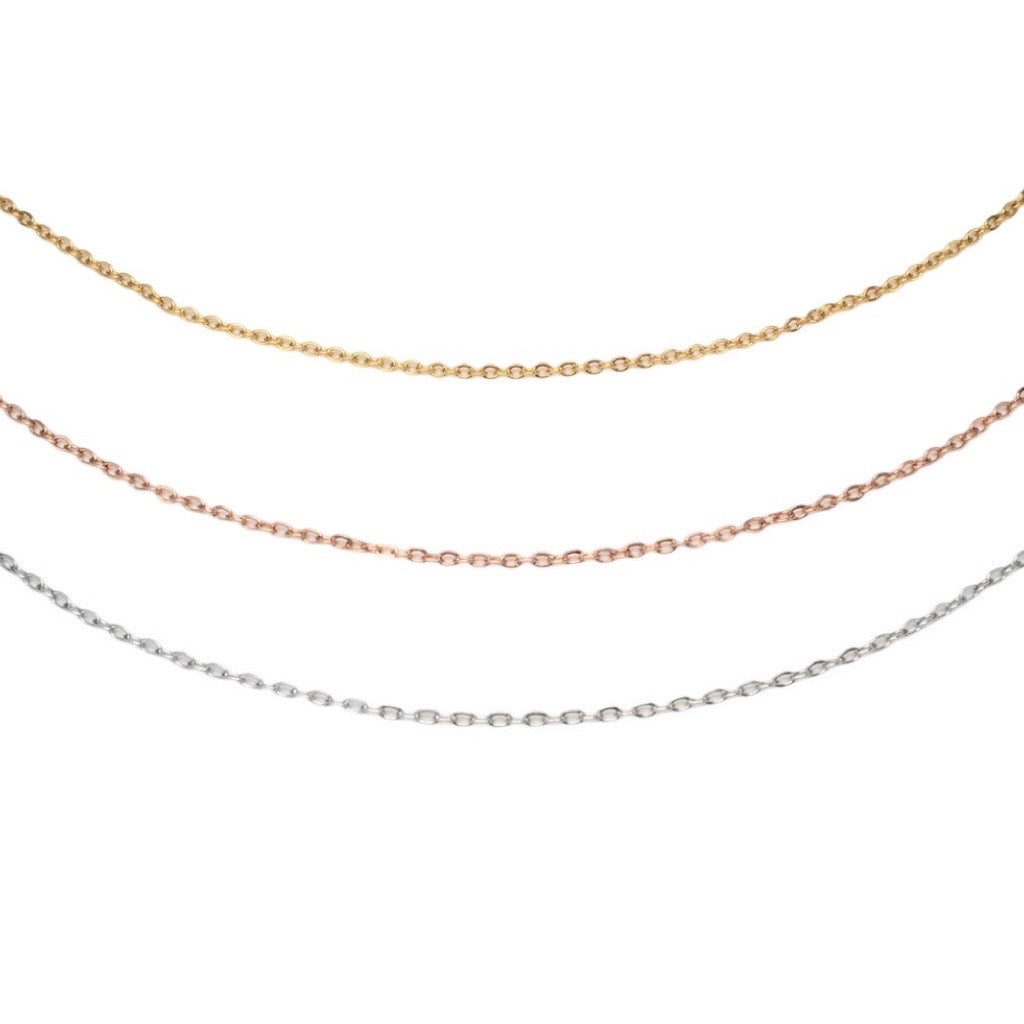 9kt gold anchor rolo bracelets in yellow ,rose and white gold