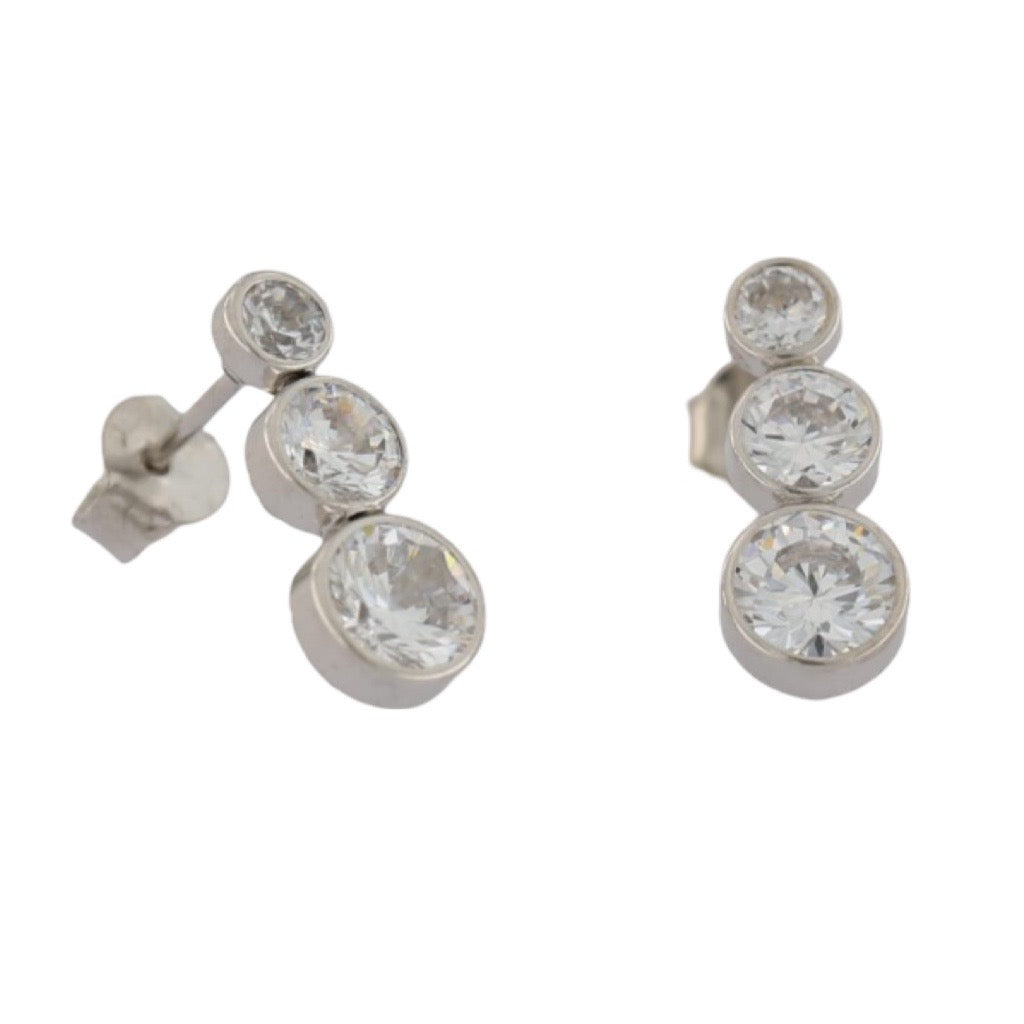 beautiful white gold studs