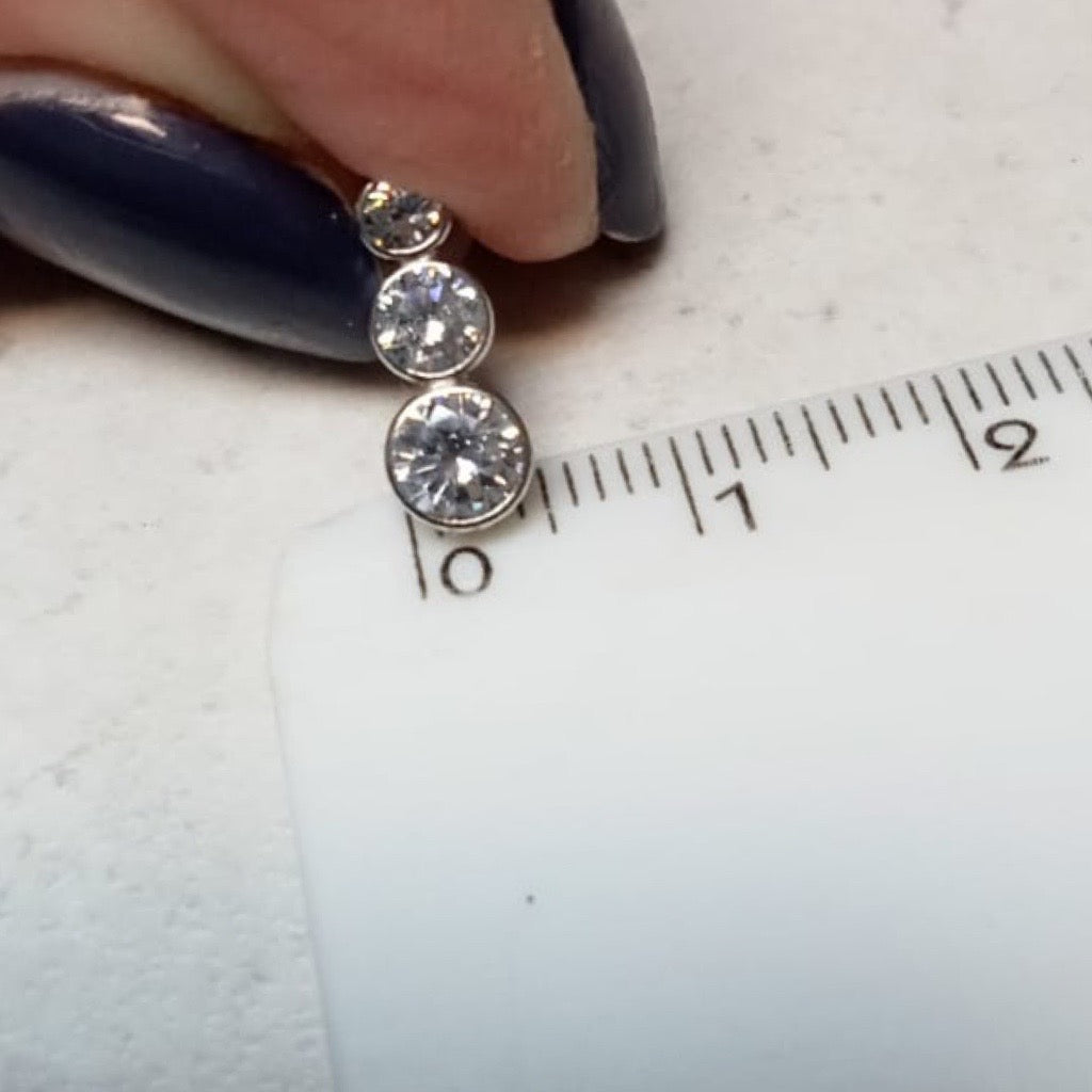beautiful white gold studs