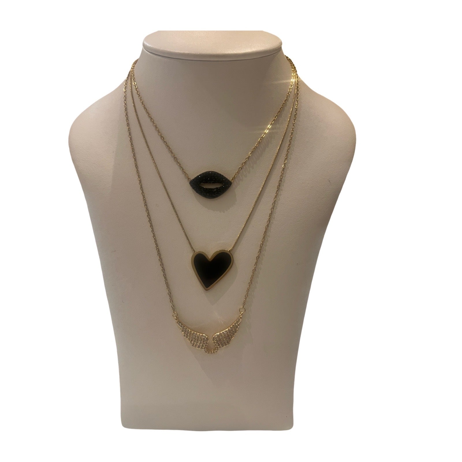 Sexy Black Lips Necklace