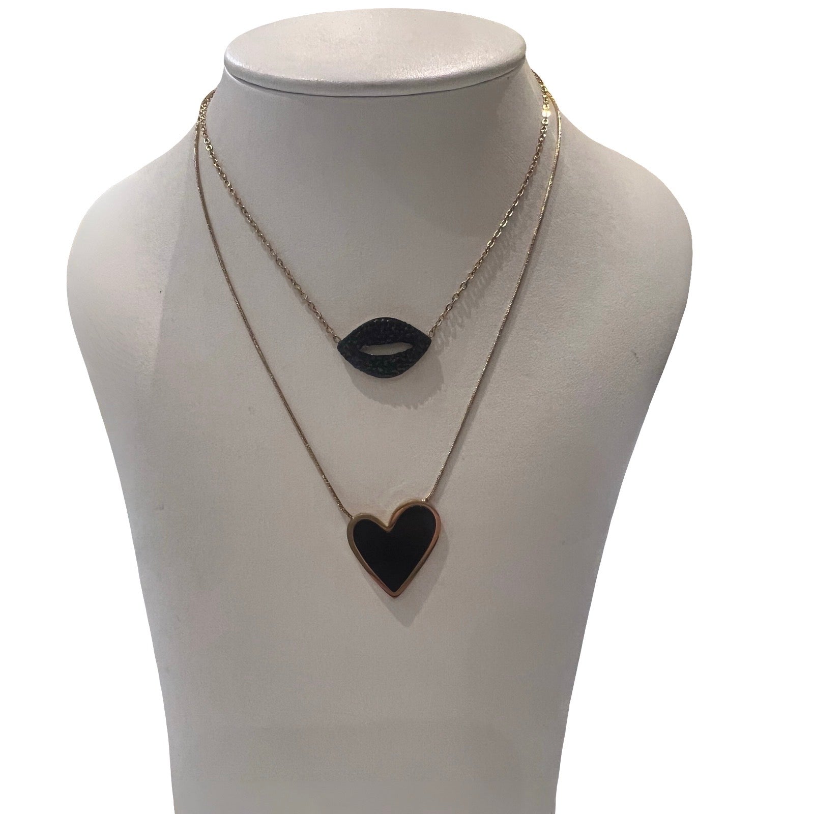 Sexy Black Lips Necklace