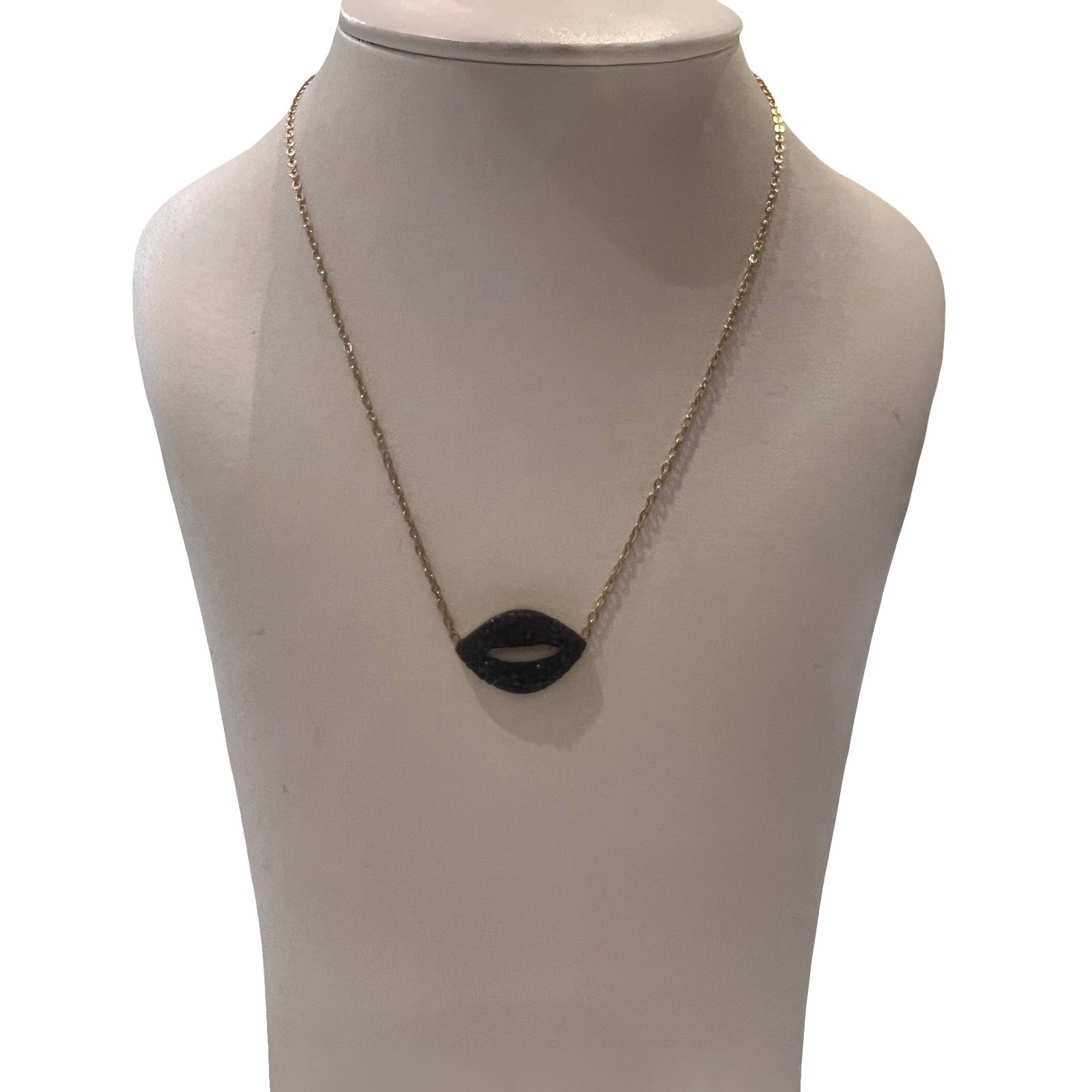 Sexy Black Lips Necklace