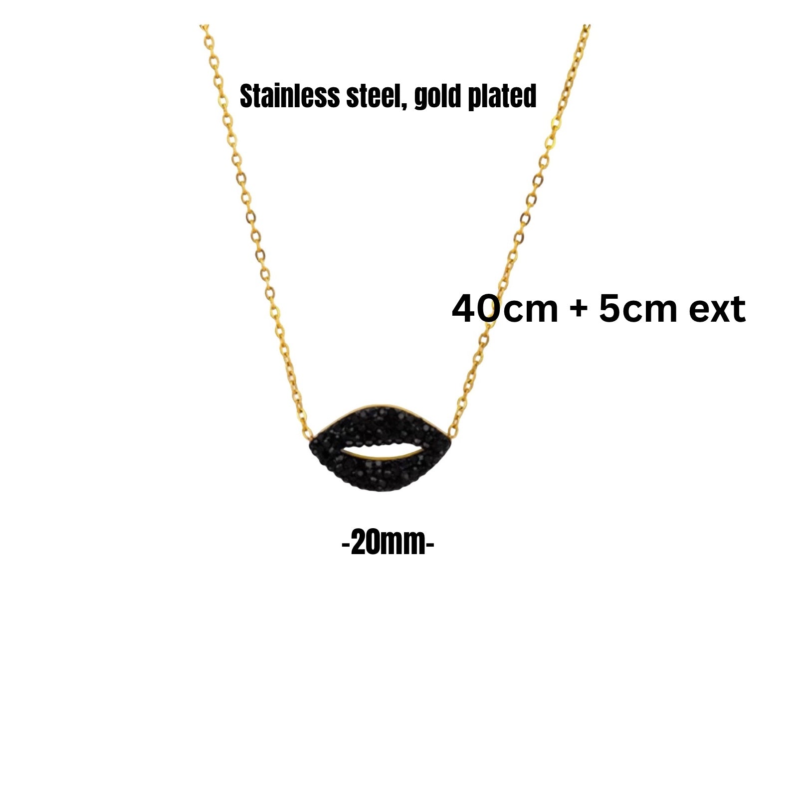 Sexy Black Lips Necklace