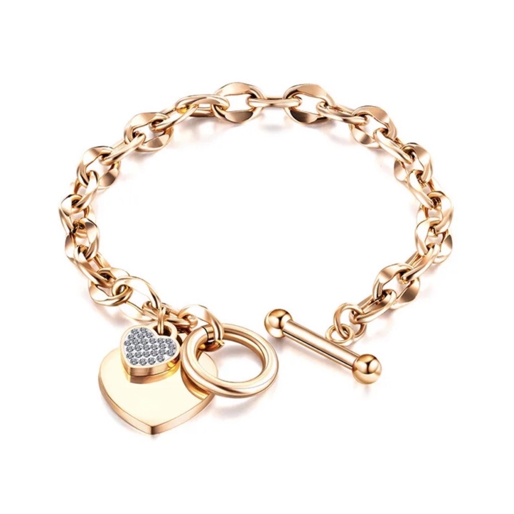 charm bracelet with heart 