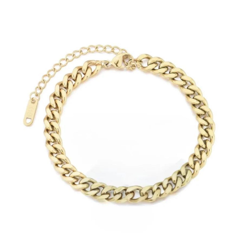 GOLD PLATED CURB BRACELET