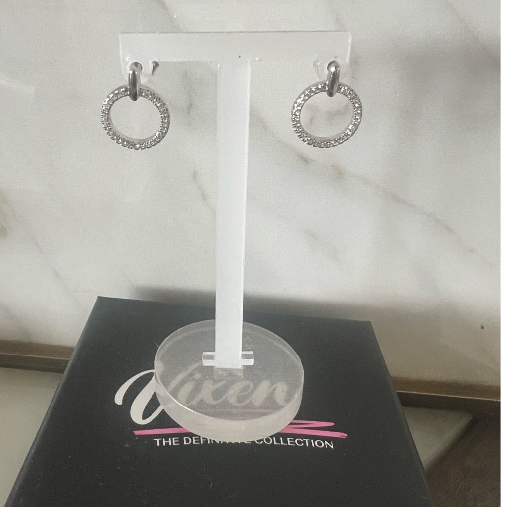 circle of life silver earrings 