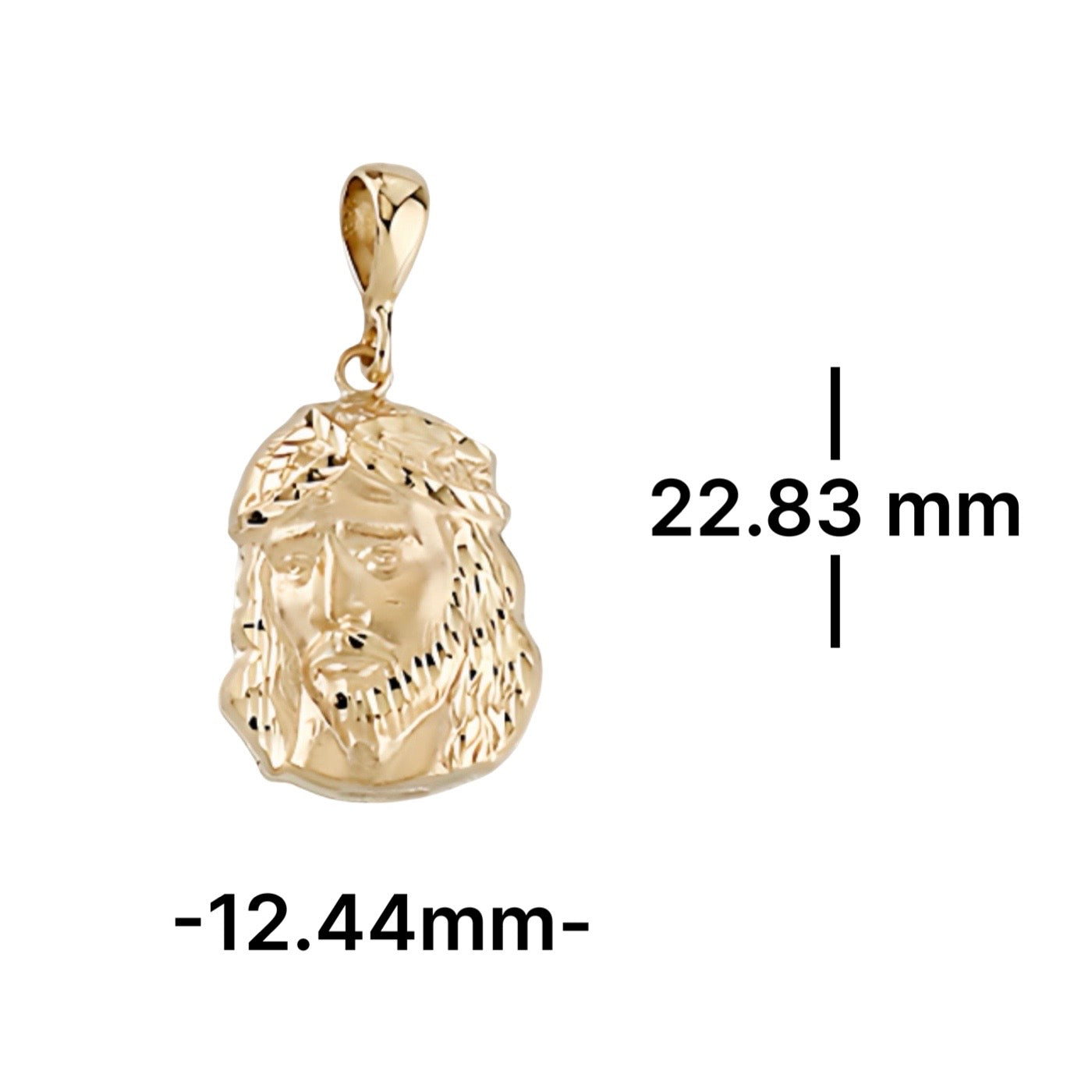 Face Of Jesus Pendant in 9ct Yellow Gold
