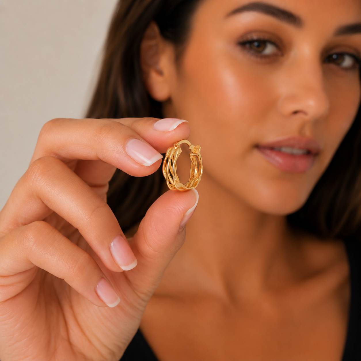 9ct Yellow Gold Twisted Hoop Earrings – Italian Gold Jewellery