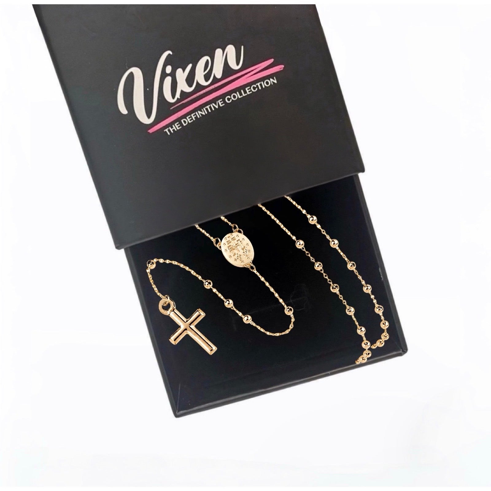 9ct Yellow Gold Rosary Lariat Necklace