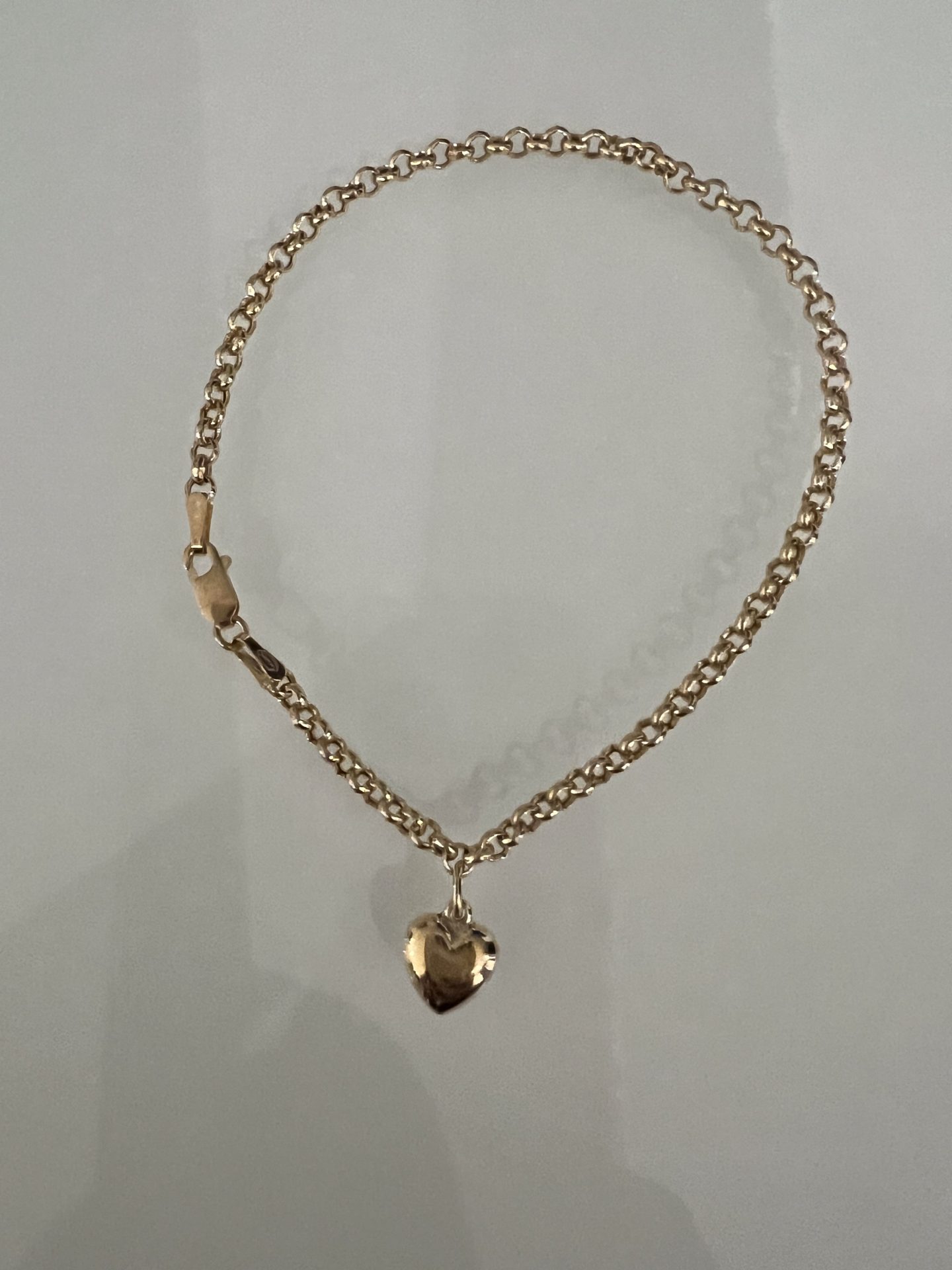 Belcher Bracelet with Heart Charm