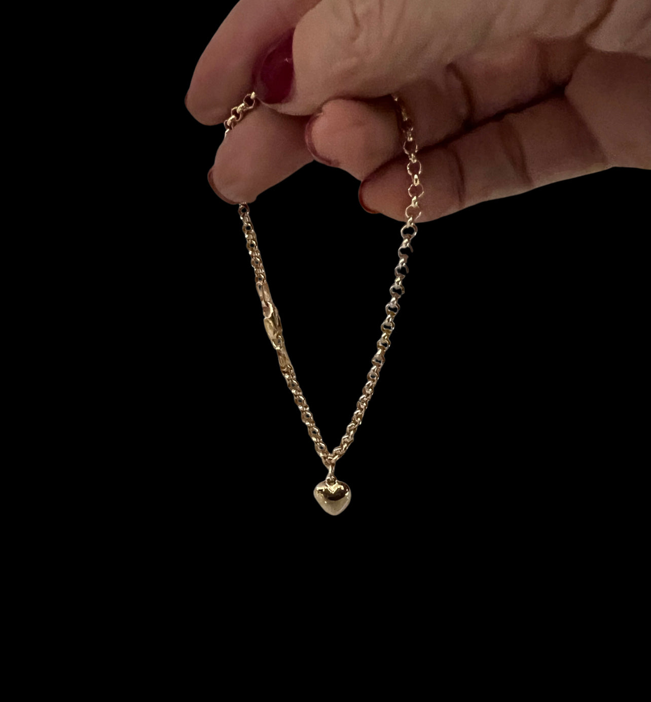 Belcher Bracelet with Heart Charm