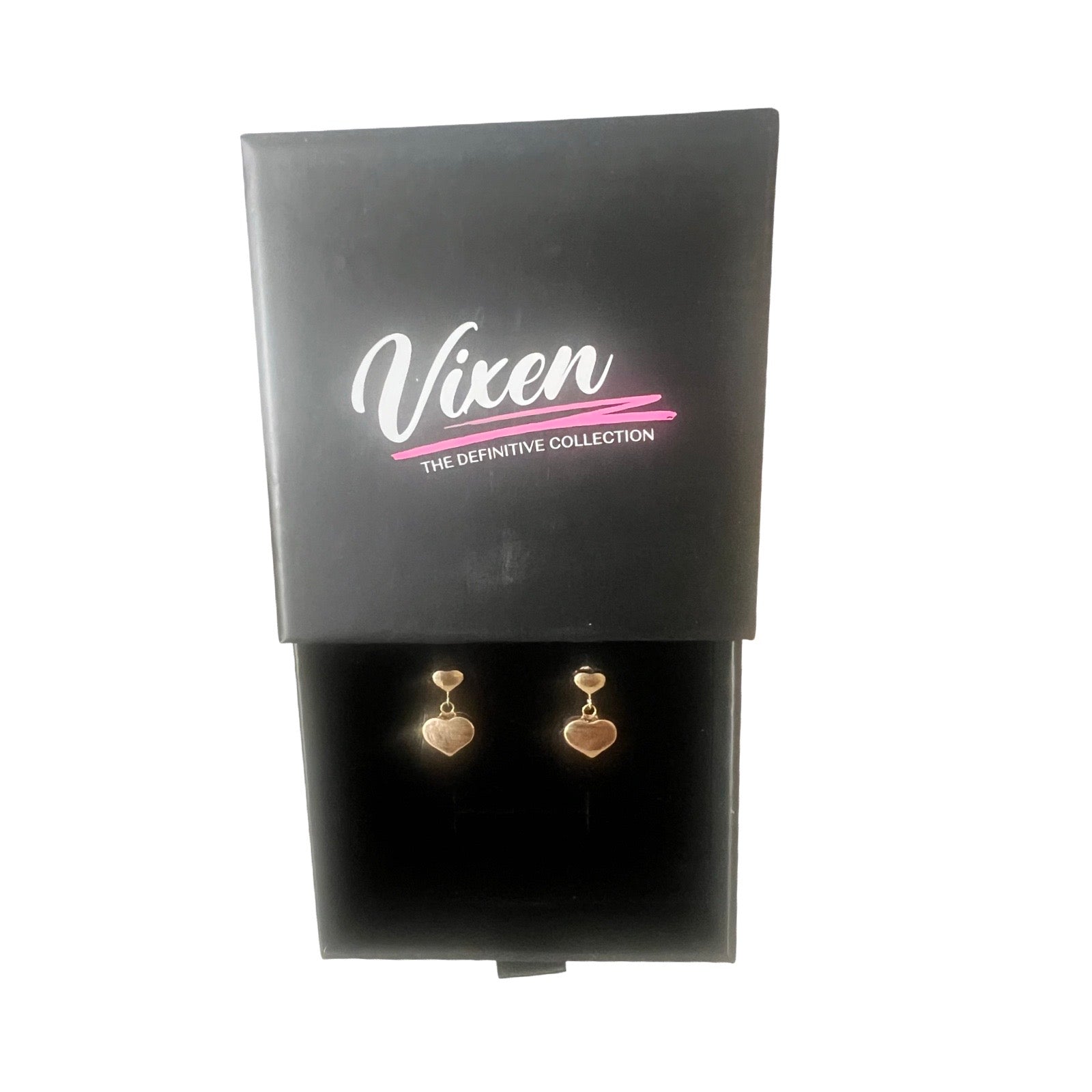 Heart Drop Stud Earrings
