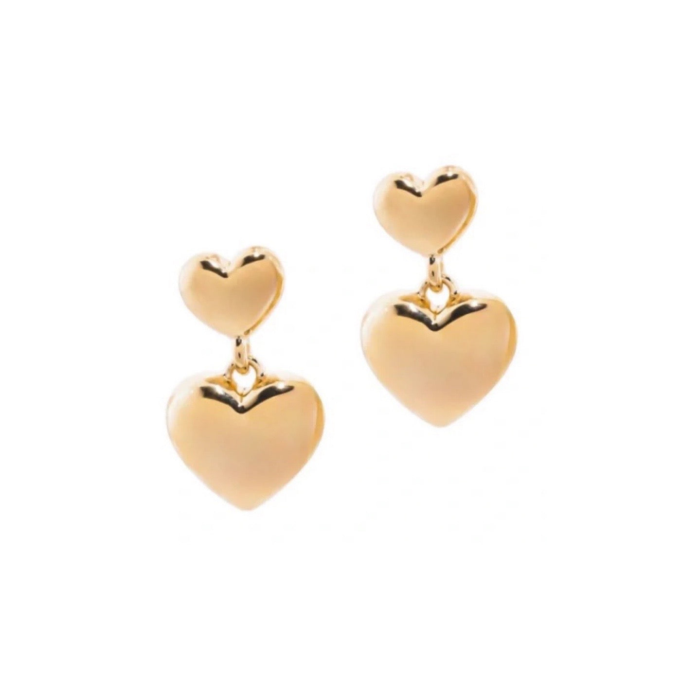 Heart Drop Stud Earrings