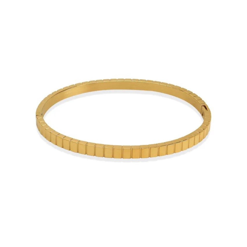 gold bangle with indents