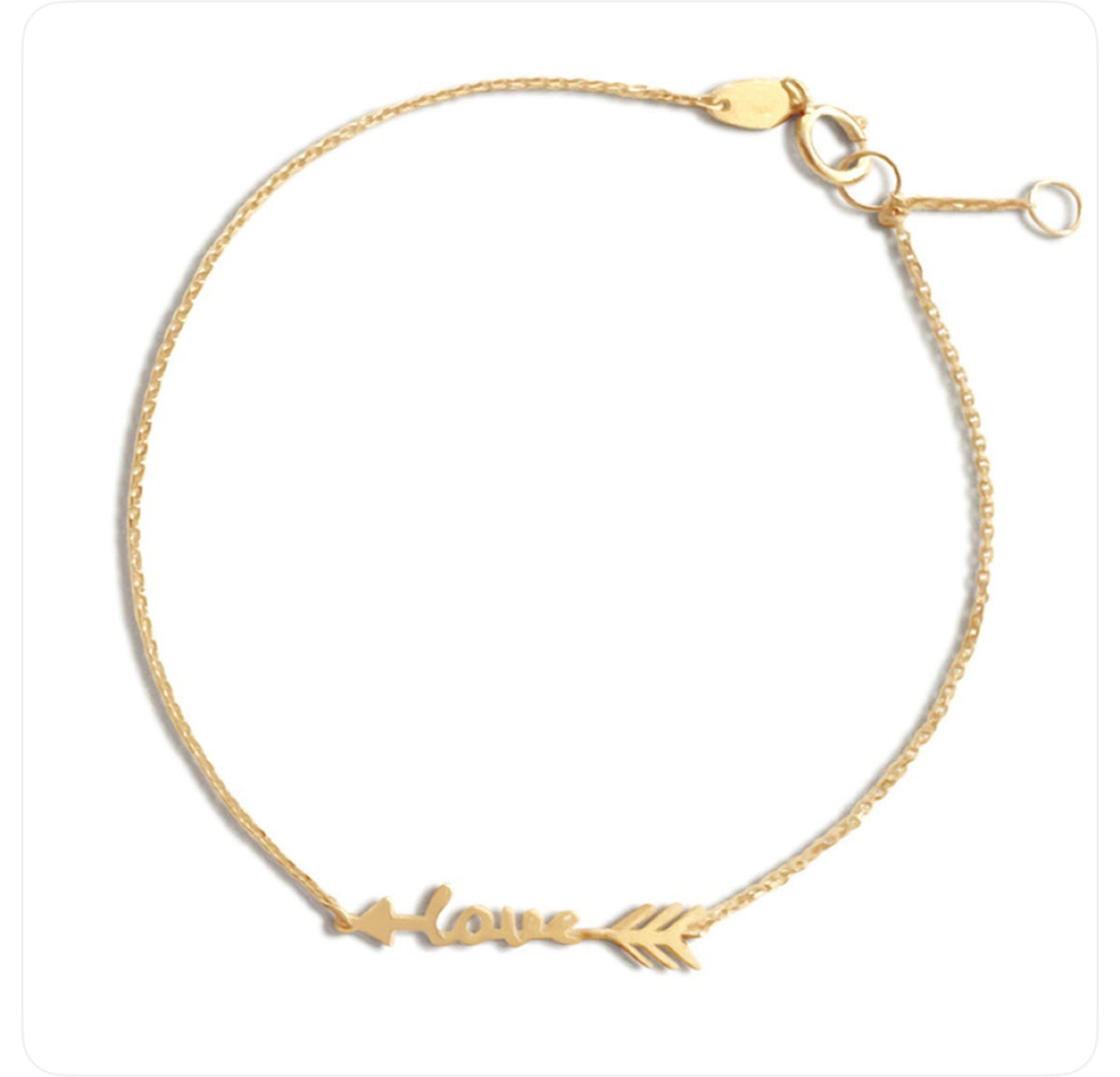 9ct Gold Love Arrow Bracelet