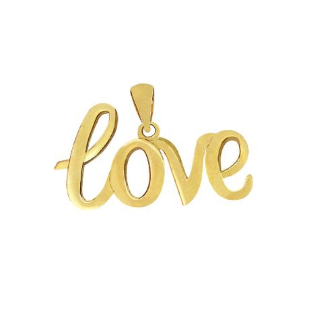 love pendant in 9kt gold