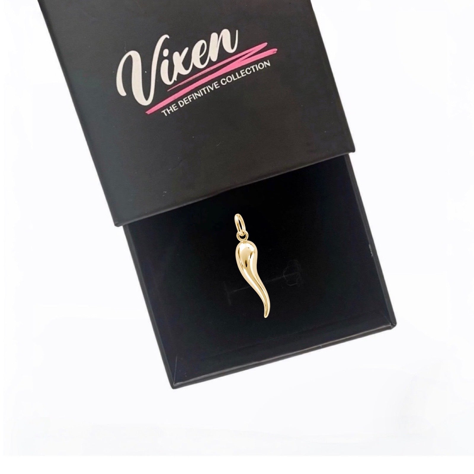 Lucky Horn Charm Pendant | 9ct Yellow Gold