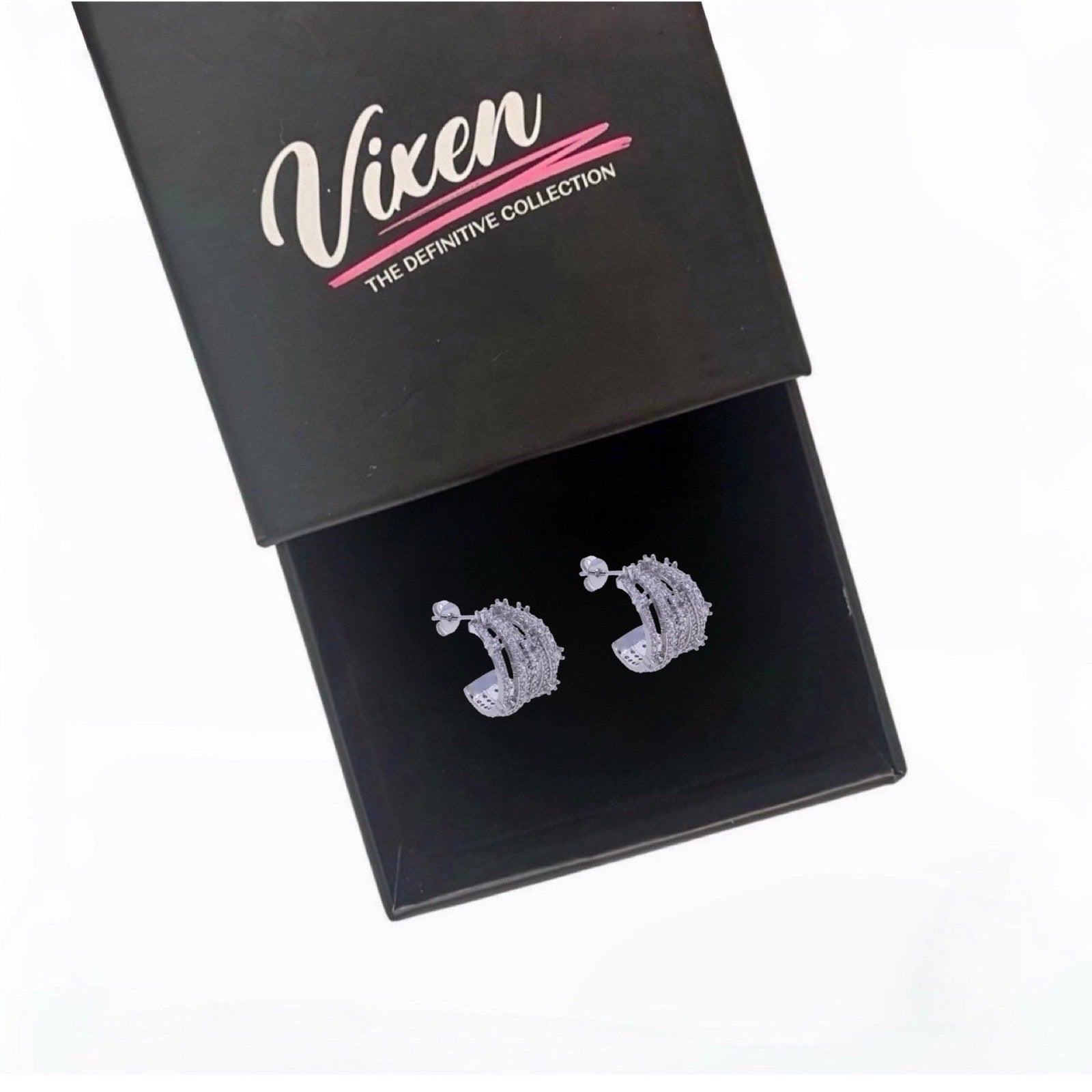 Multi Layered Hoop Earrings in Silver