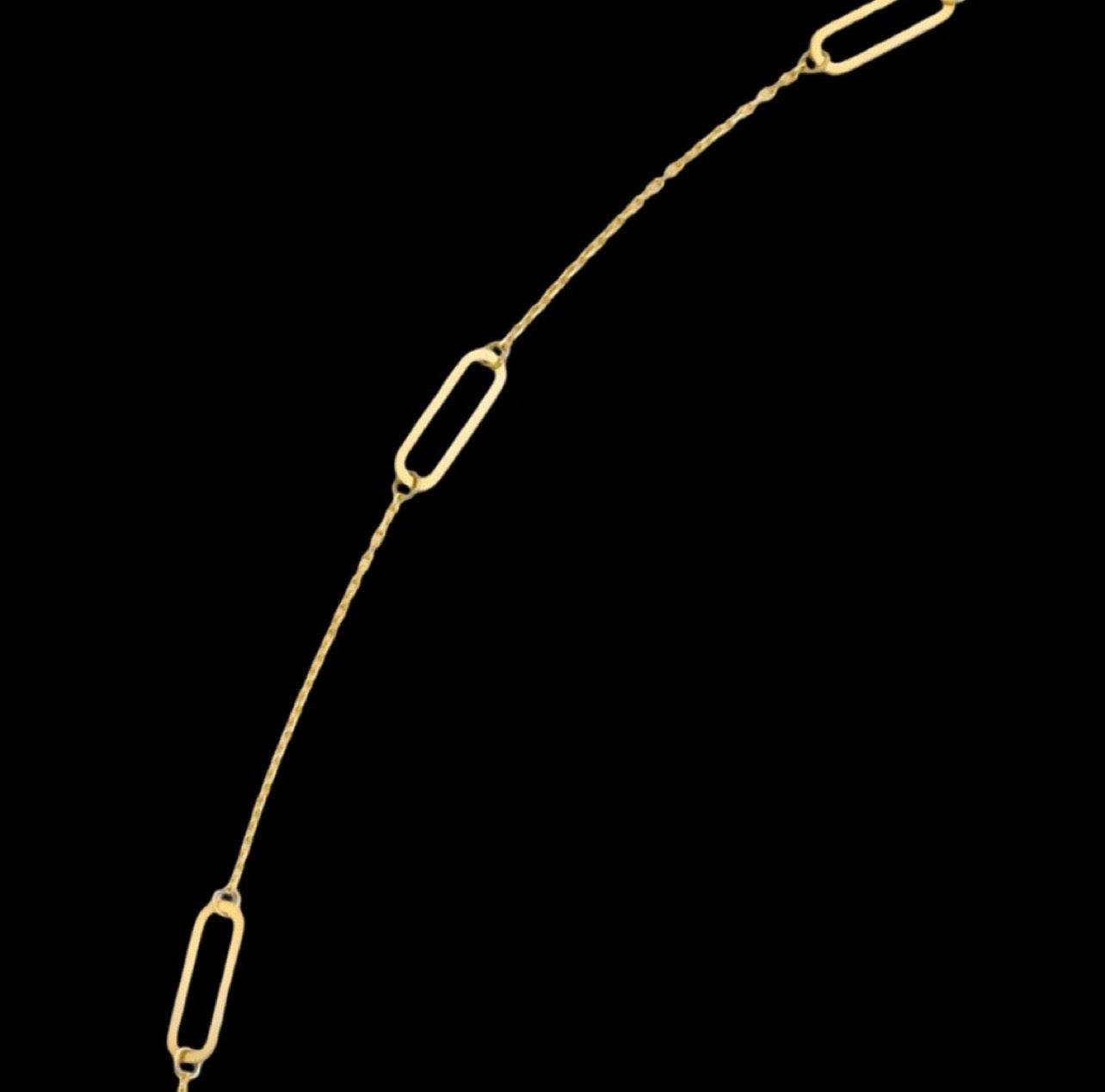 Multi Paperclip Link Necklace in 9ct Gol