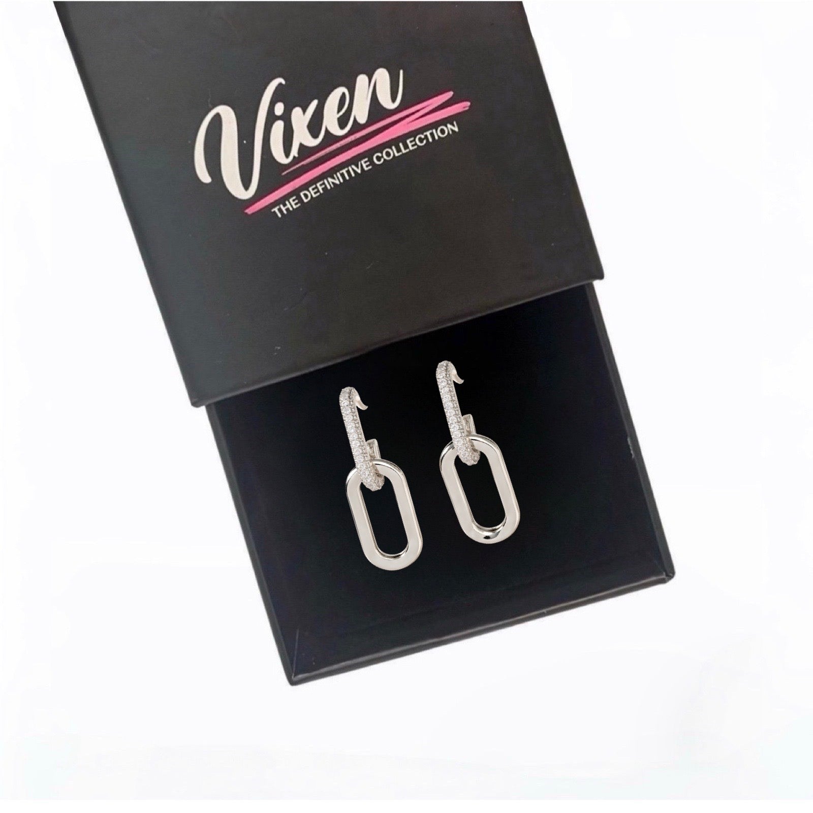 Silver Paperclip Earrings