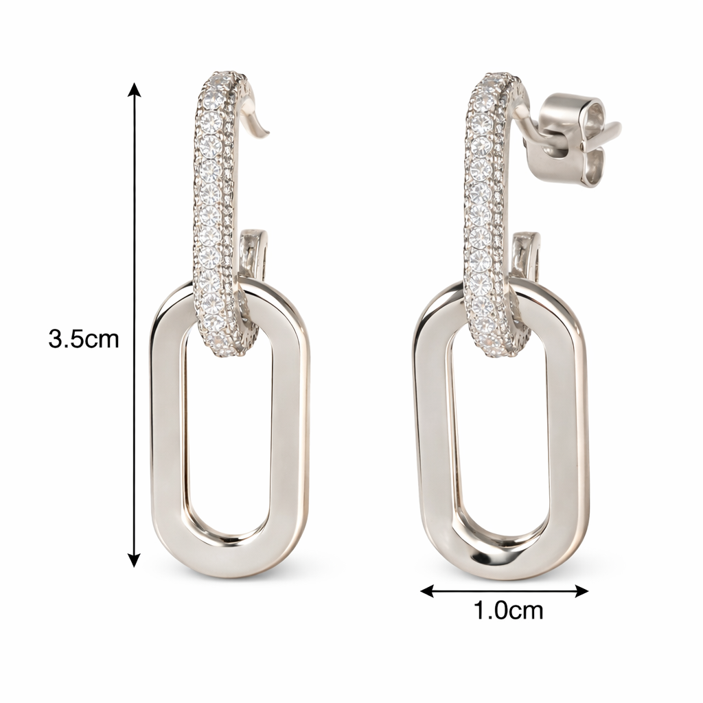 Silver Paperclip Earrings
