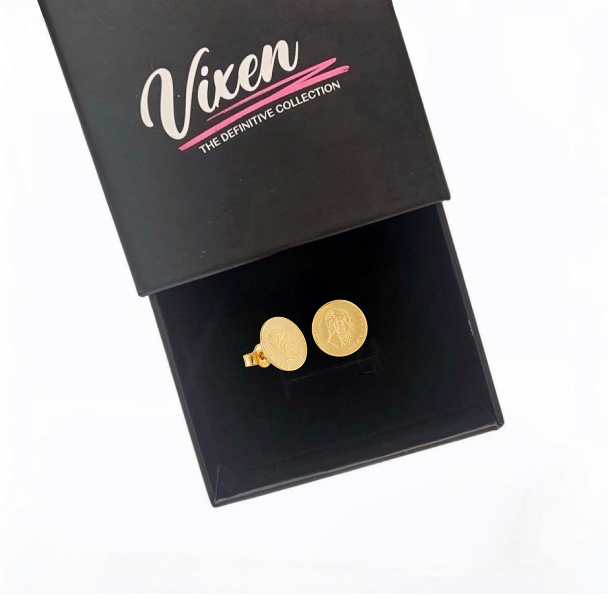 Peso Stud earrings 9ct yellow gold - frameless