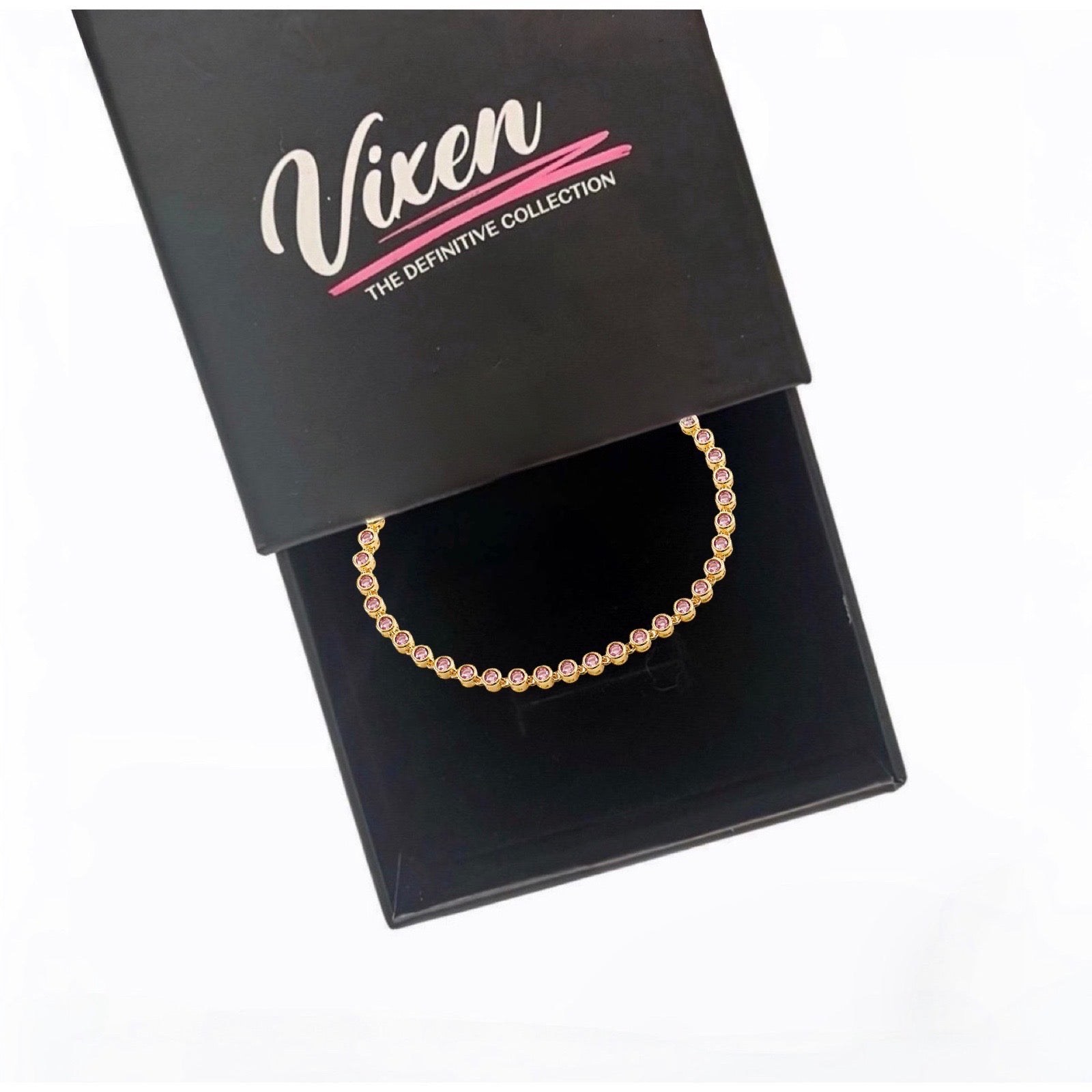 Pink and Gold Eternity Bracelet - 18cm + ext